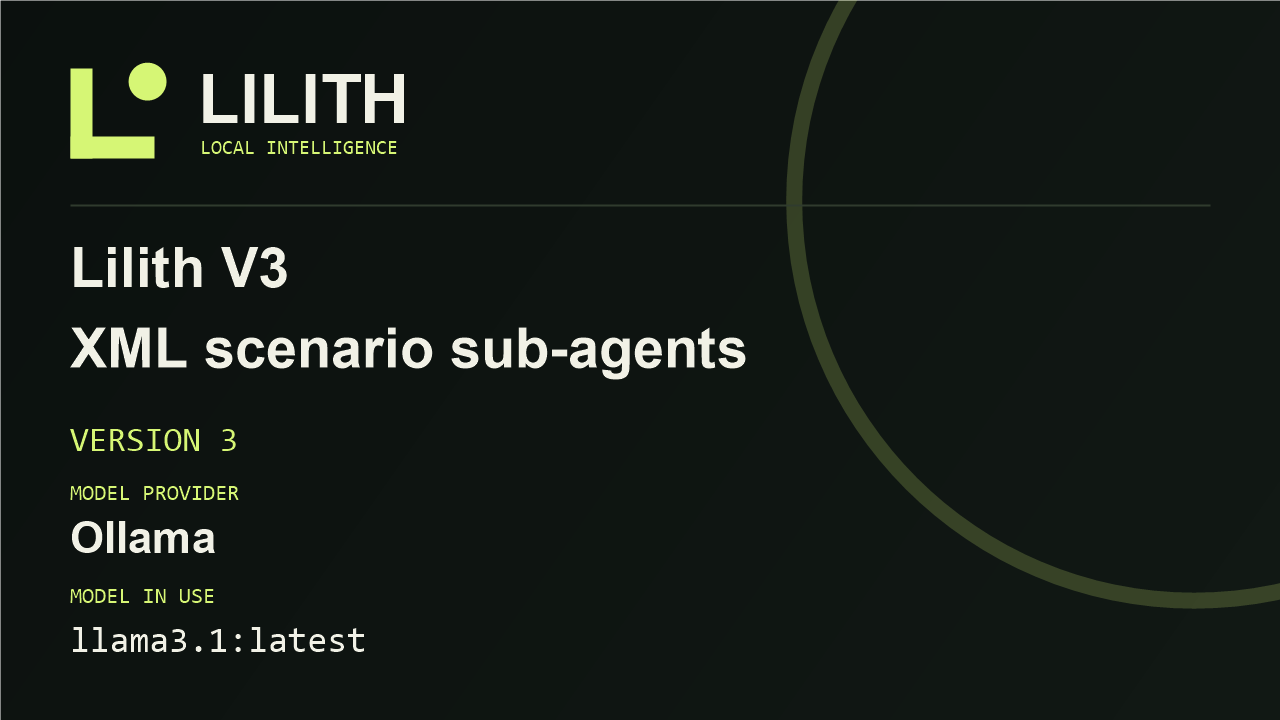 Lilith V3 - XML scenario sub-agents