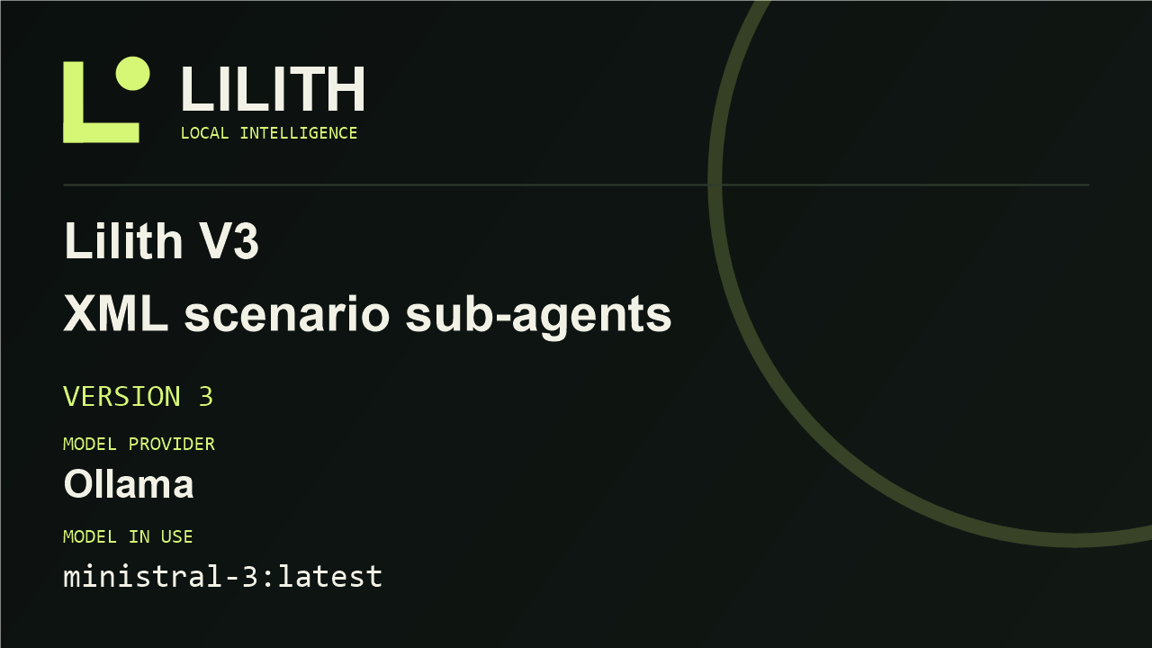 Lilith V3 - XML scenario sub-agents