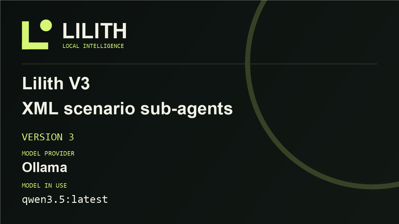 Lilith V3 - XML scenario sub-agents